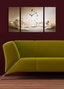 Wallity Reloj de Pared Decorativo de Lienzo Multicolor (3 Piezas)